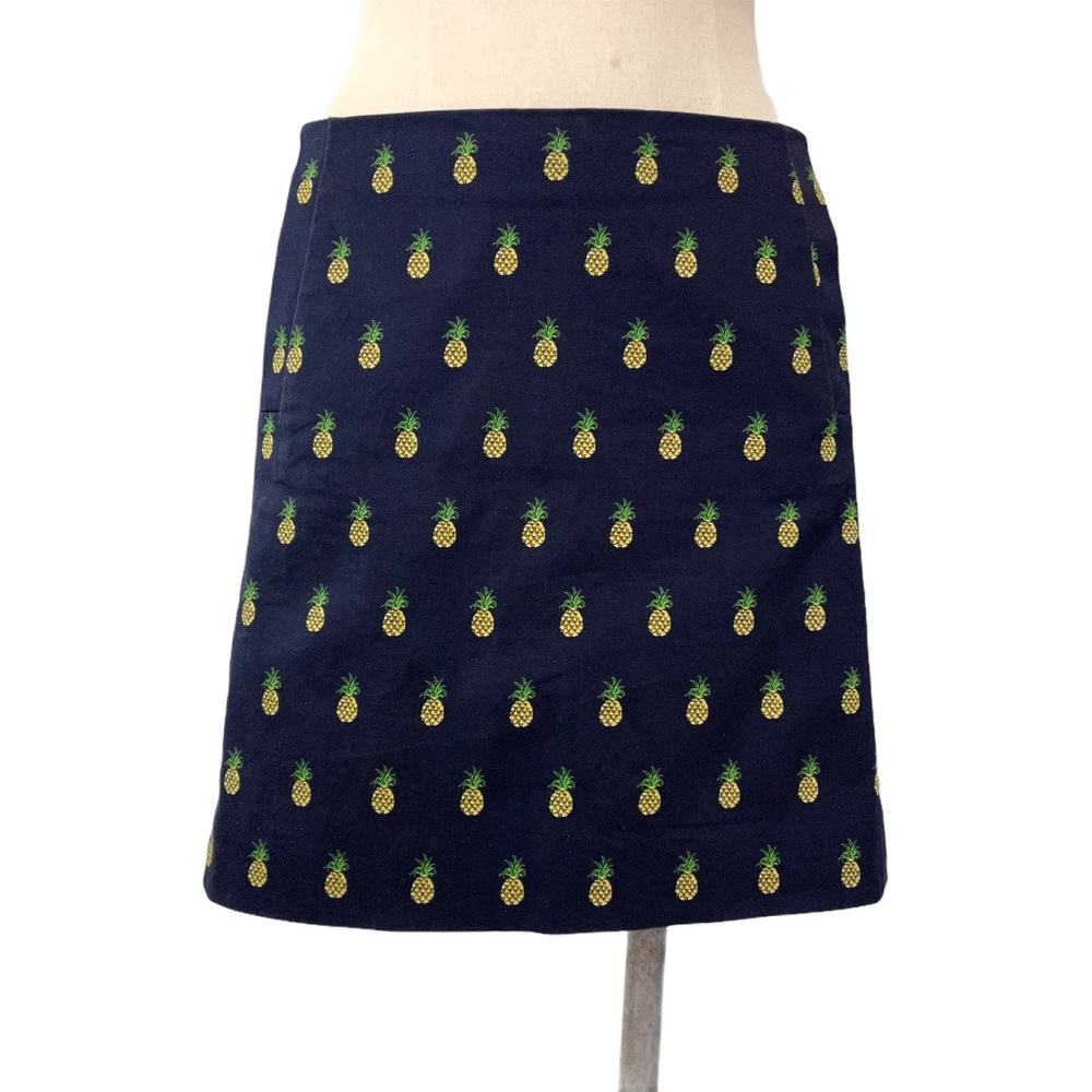 J. Crew Factory- Navy Pineapple Skirt Size 2.
